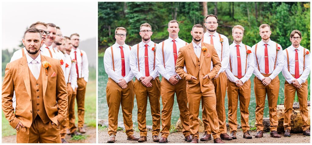 Durango mountain wedding groomsmen