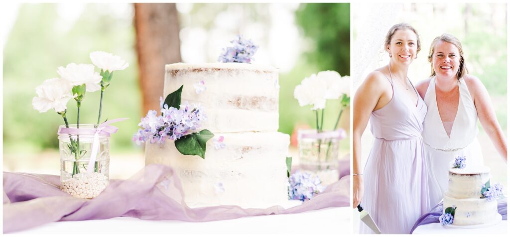 Lilac wedding cake