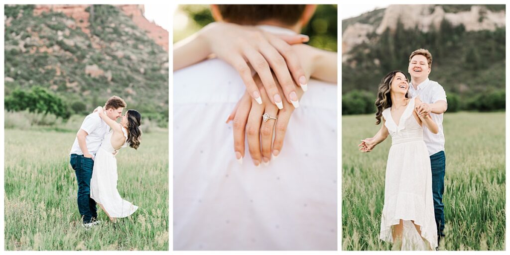 Falls Creek engagement photos ring