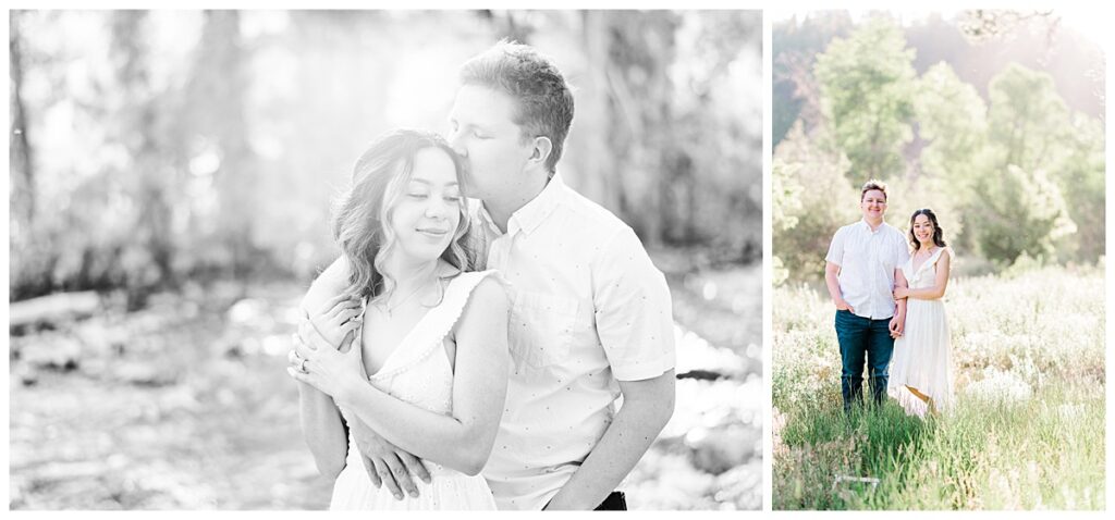 Falls Creek engagement photos black and white