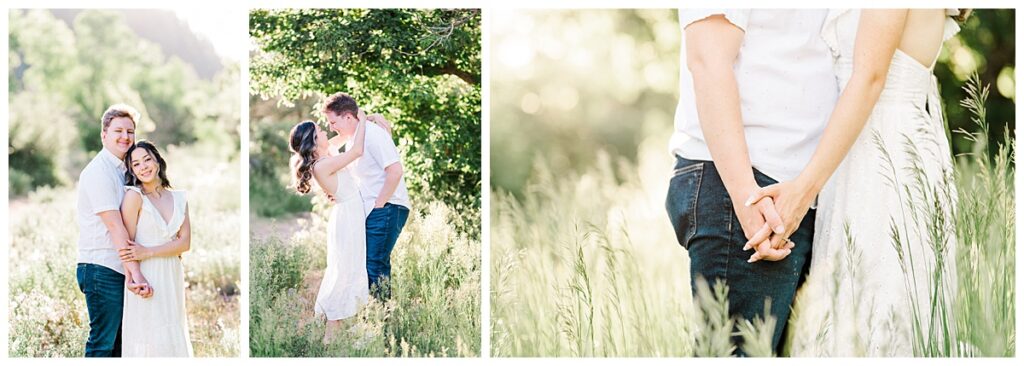 Falls Creek engagement photos meadow