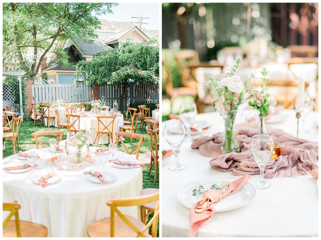 Mauve soft pinks and terracotta Durango Event Planners