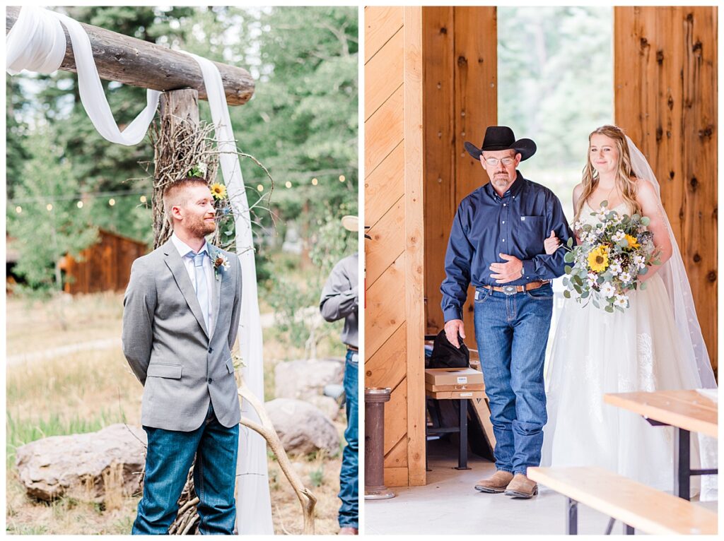 Irma J Ranch wedding bride entrance