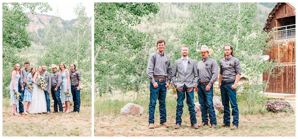 Dusty Blue & Sage green bridal party