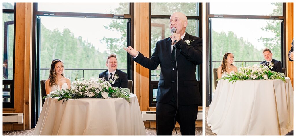 Black Diamond Lodge Wedding speeches