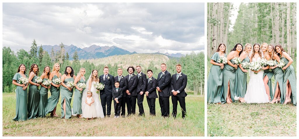 Black Diamond Lodge Wedding party