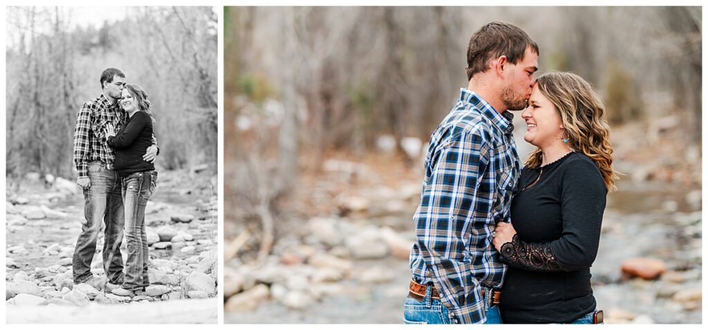 Winter engagement session Durango Colorado