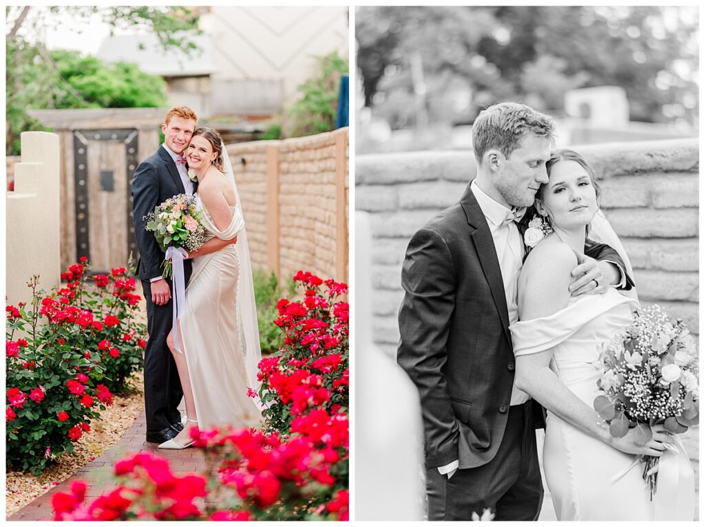 Old Town Albuquerque Wedding Couple Portraits