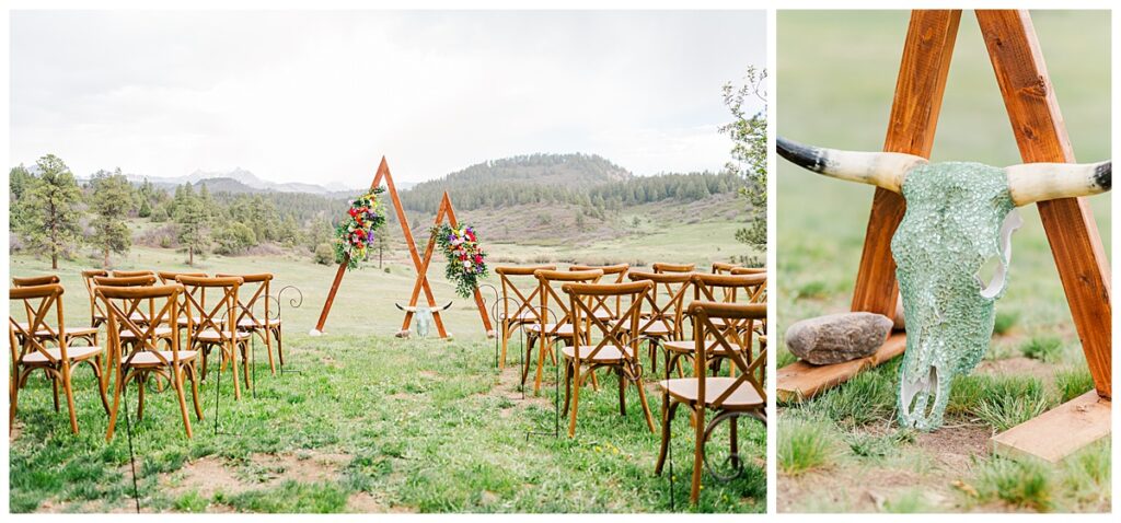 Coyote Hill Lodge Wedding Pagosa Springs Colorado Ceremony View