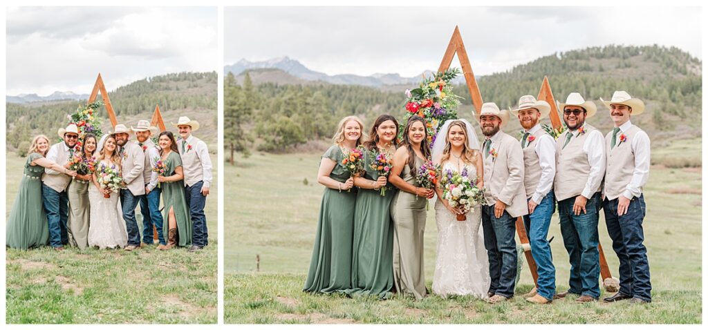 Coyote Hill Lodge Wedding Eucalyptus green and wildflowers