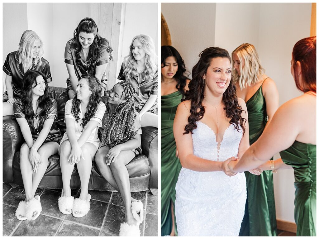 August Black Diamond Lodge Wedding Bridesmaids