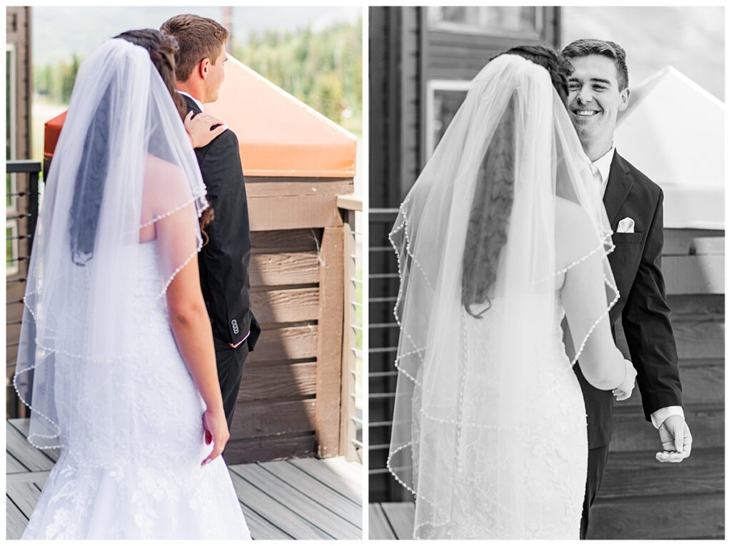 August Black Diamond Lodge Wedding First Look