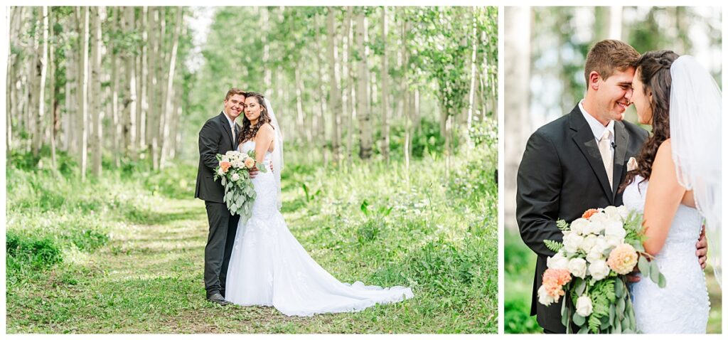 August Black Diamond Lodge Wedding Couple Portraits