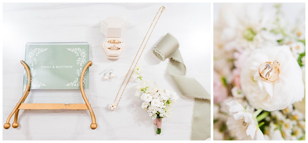 Sage and White Wedding Details