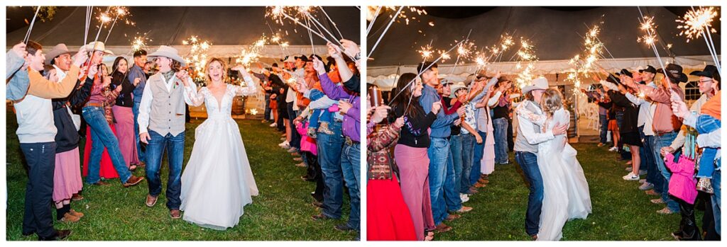 LePlatt's Pond Wedding Sparkler Exit