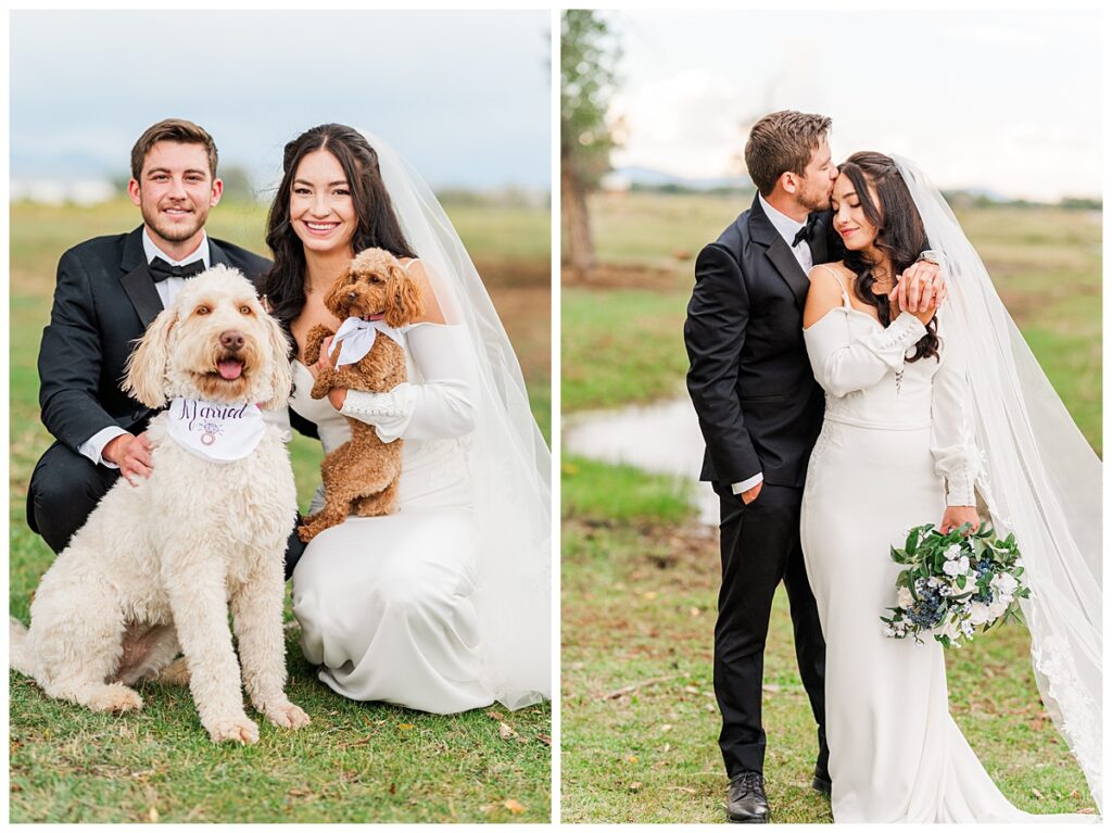 Backyard Monte Vista Wedding Bride and Groom