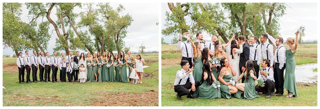 Backyard Monte Vista Wedding Bridal Party