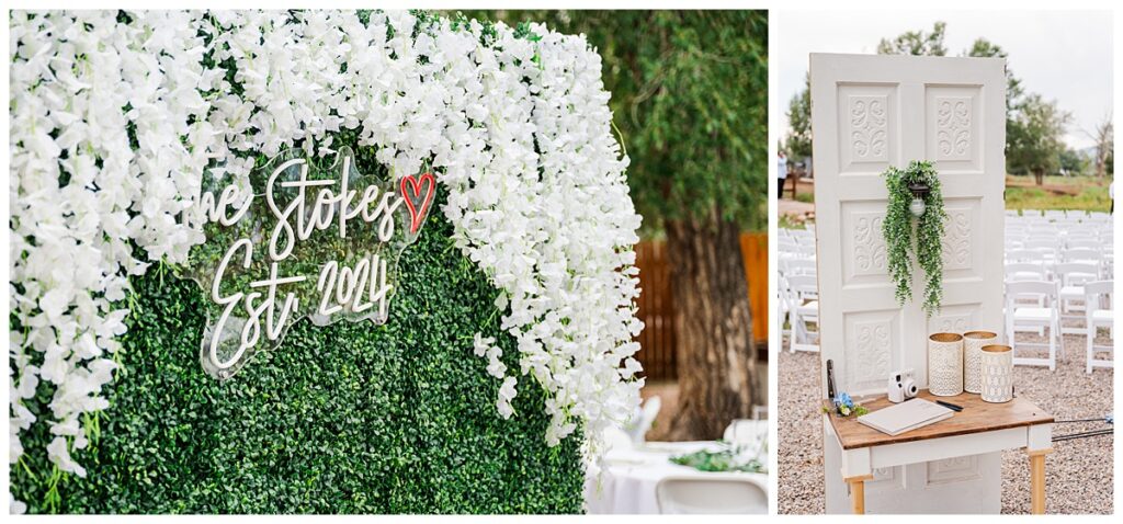 Backyard Monte Vista Wedding ceremony