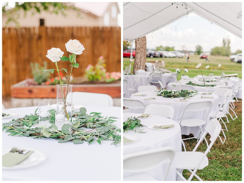 Backyard Monte Vista Wedding Reception 