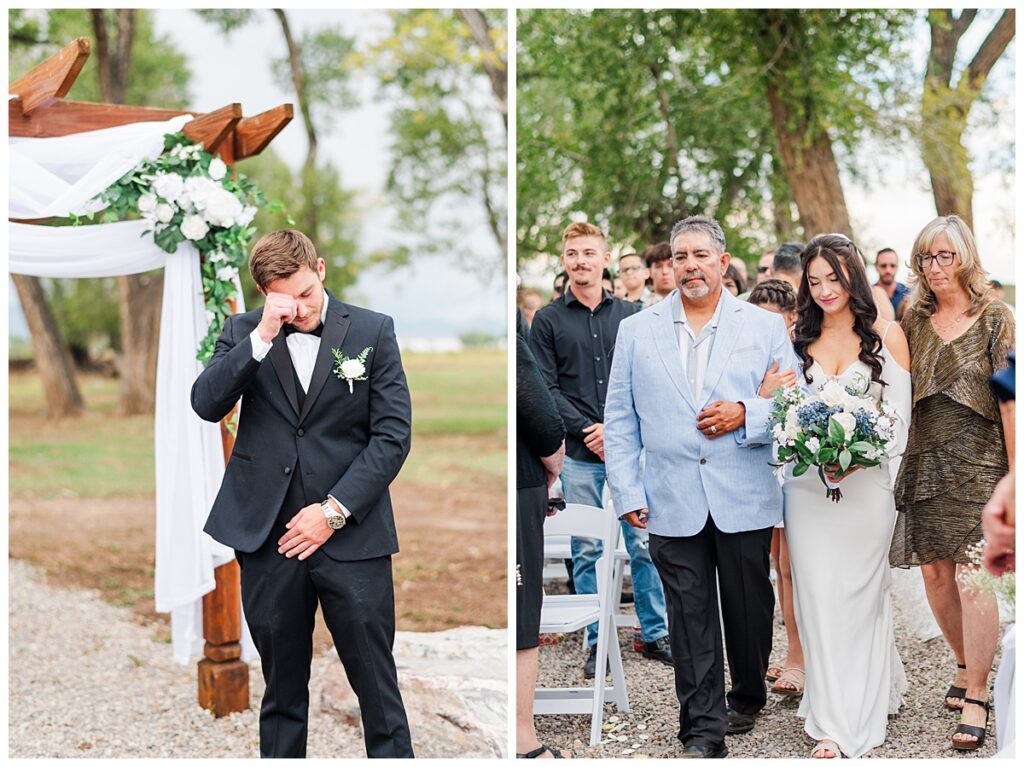 Backyard Monte Vista Wedding First Look