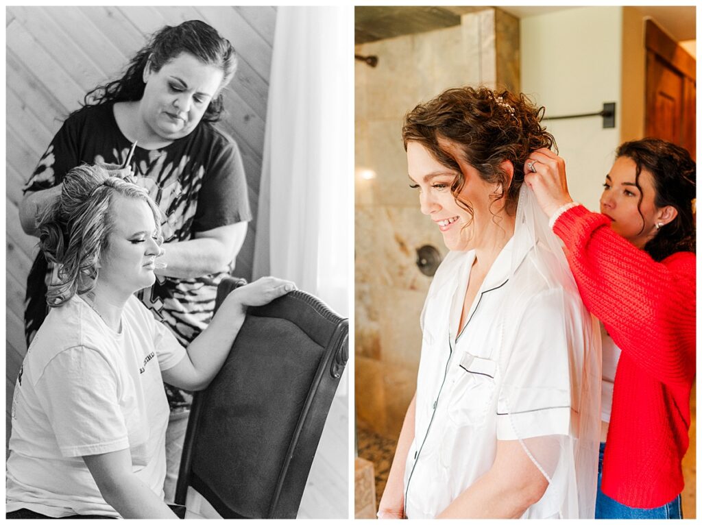 Getting Ready Wedding Photos Hair and Make-Up