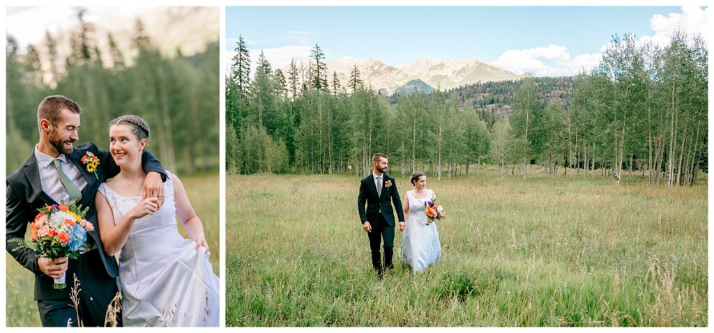 Black Diamond Lodge Bride and Groom