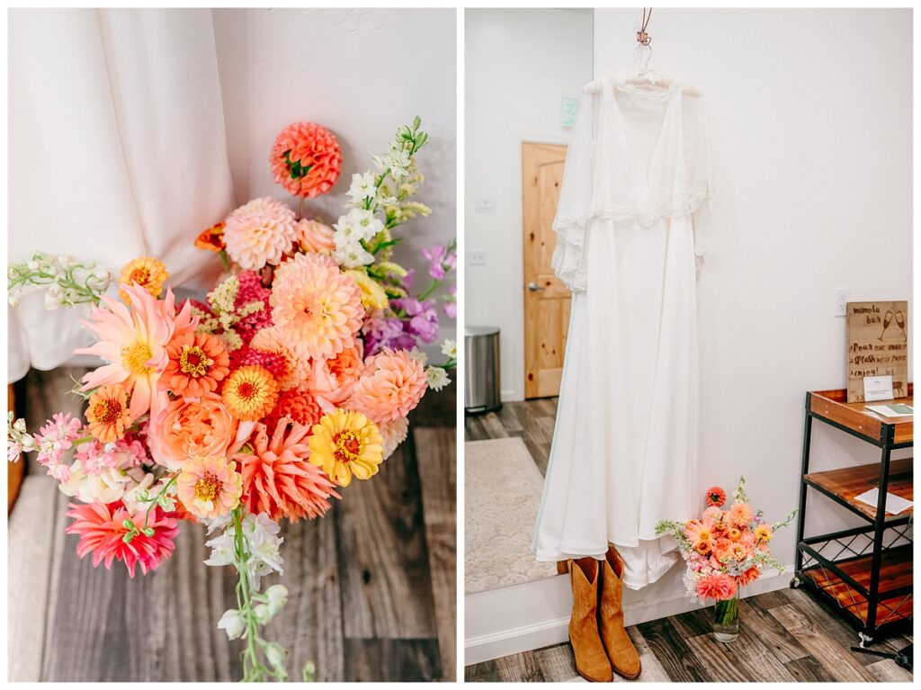 Autumn River Bend Ranch Wedding  Dress