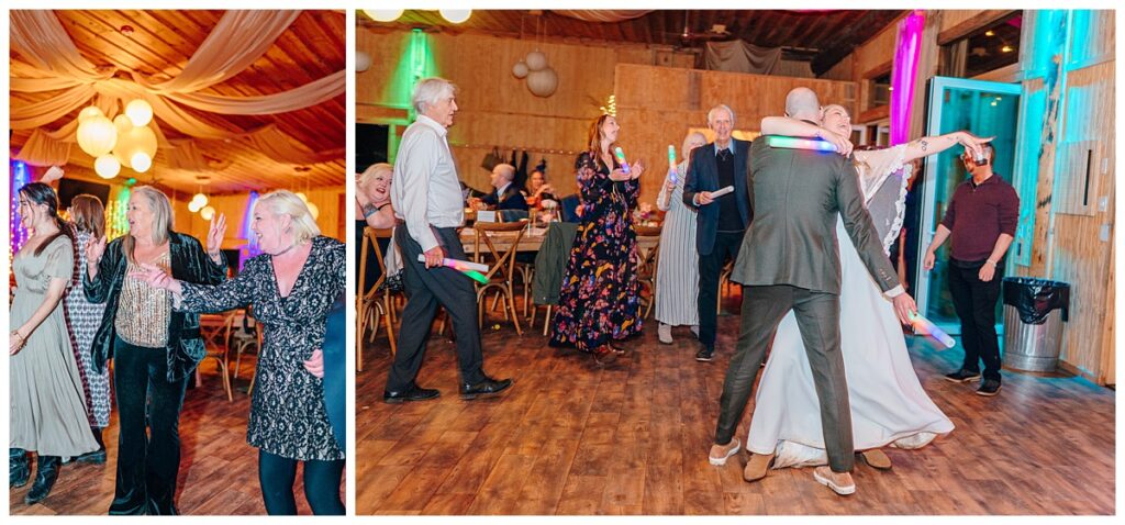 Autumn River Bend Ranch Wedding Dancing
