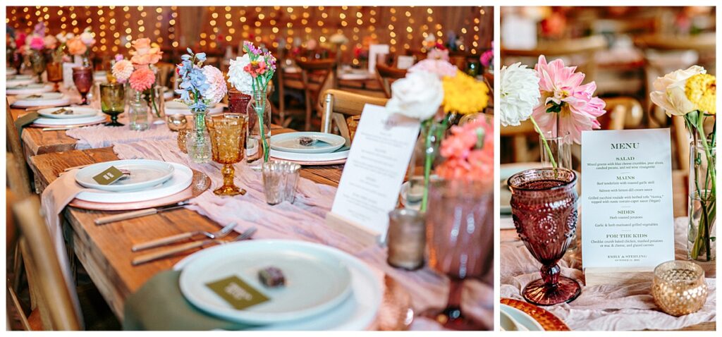 Autumn River Bend Ranch Wedding Tablescapes