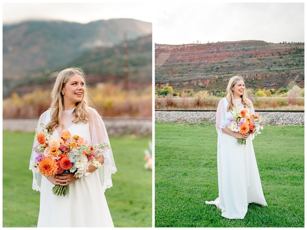 Autumn River Bend Ranch Wedding Bridal Photo